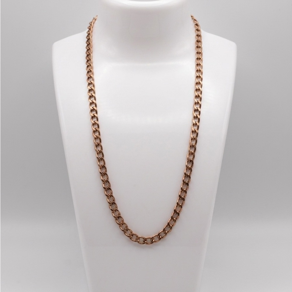 Fashion Jewelry Rose Gold Figaro Chain Necklace